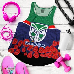 Custom Personalised New Zealand Warriors Anzac Day Indigenous Art Women Tank Top