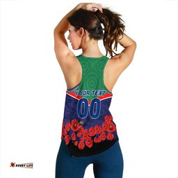 Custom Personalised New Zealand Warriors Anzac Day Indigenous Art Women Tank Top