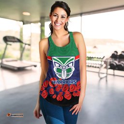 Custom Personalised New Zealand Warriors Anzac Day Indigenous Art Women Tank Top