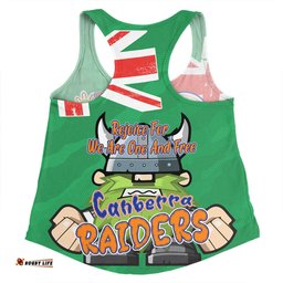 Canberra Raiders Women Racerback Singlet - Happy Australia Day We Are One And Free