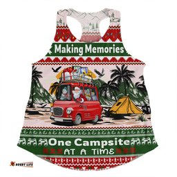 Australia Camping Christmas Women Racerback Singlet - Making Memories One Campsite At A Time Women Racerback Singlet
