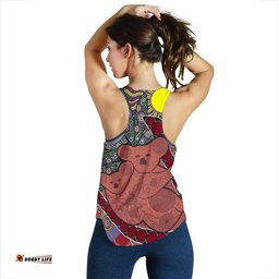 Australia Women Racerback Tank - Koala Top Tank Aboriginal Inspired Patterns