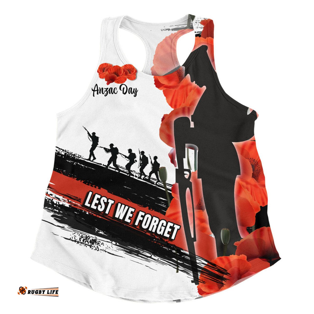 Australia Women Racerback Singlet - Anzac Day Special Style  Ver 2