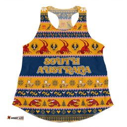 South Australia Big Things Christmas Custom Women Racerback Singlet - The Big Lobster Women Racerback Singlet
