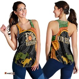 Personalised Australia Indigenous NAIDOC Week 2023 With Kangaroos Women Racerback Tank