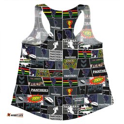 Penrith Panthers Women Racerback Singlet - Team Of Us Die Hard Fan Supporters Comic Style Women Racerback Singlet