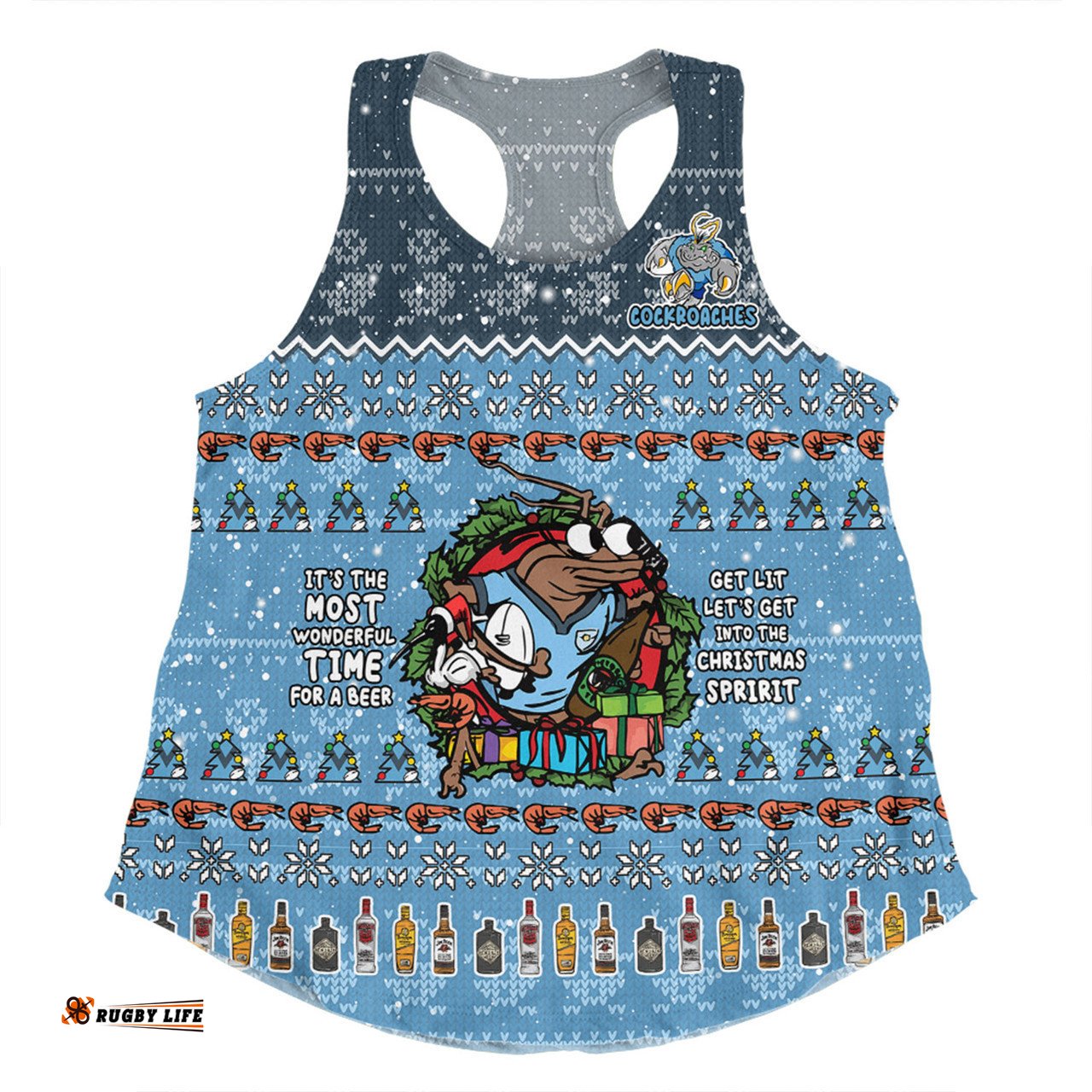 New South Wales Cockroaches Christmas Custom Women Racerback Singlet - Chrissie Spirit Women Racerback Singlet