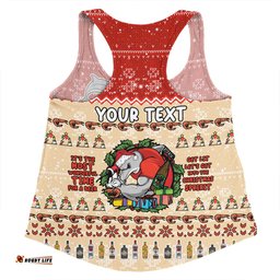 Redcliffe Dolphins Christmas Custom Women Racerback Singlet - Chrissie Spirit Women Racerback Singlet