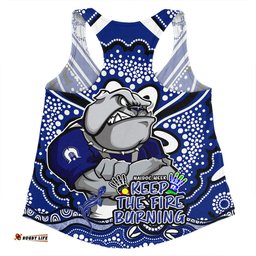 Canterbury-Bankstown Bulldogs Women Racerback Singlet Aboriginal Inspired Naidoc Week Custom For Die Hard Fan Supporters