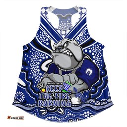 Canterbury-Bankstown Bulldogs Women Racerback Singlet Aboriginal Inspired Naidoc Week Custom For Die Hard Fan Supporters