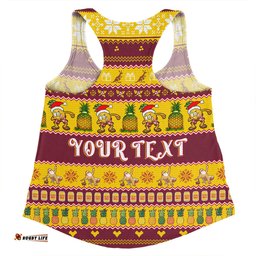 Queensland Big Things Christmas Custom Women Racerback Singlet - The Big Pineapple Women Racerback Singlet