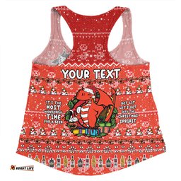 St. George Illawarra Dragons Christmas Custom Women Racerback Singlet - Chrissie Spirit Women Racerback Singlet