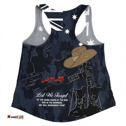 Australia Anzac Day Women Racerback Singlet - Anzac Day The Australian Army Women Racerback Singlet