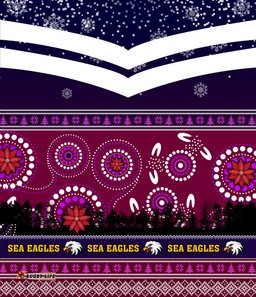 Australia Sea Eagles Women Racerback Tank - Australia Sea Eagles Ugly Christmas And Aboriginal Patterns Women Racerback Tank