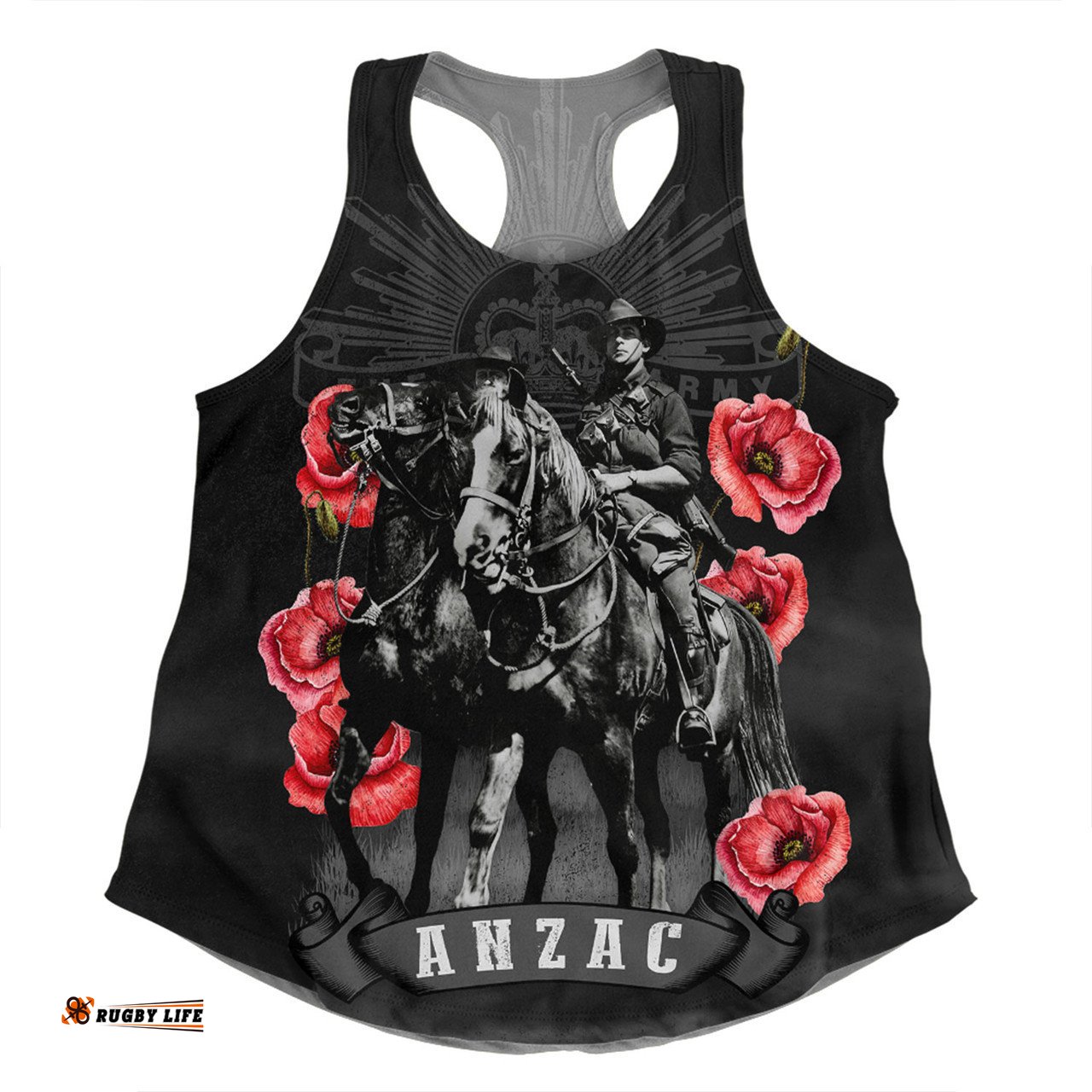 Australia Women Racerback Singlet - Anzac Day Lest We Forget The Light Horse