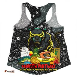 Penrith Panthers Custom Women Racerback Singlet - Australian Big Things Women Racerback Singlet