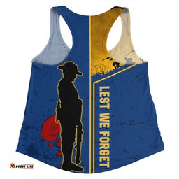 Parramatta Eels Women Racerback Singlet - Anzac Day Lest We Forget Poppy