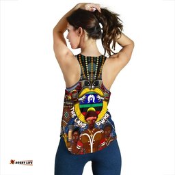 Australia The Land Owns Us Women Racerback Tank