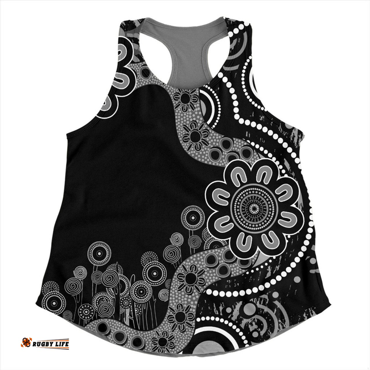 Australia Women Racerback Singlet Aboriginal Indigenous Dot Painting