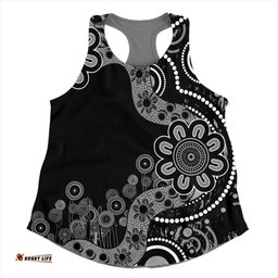 Australia Women Racerback Singlet Aboriginal Indigenous Dot Painting