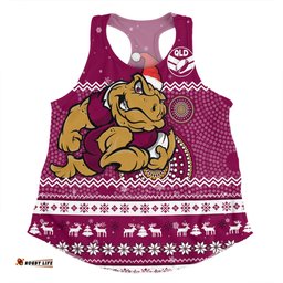 Queensland Cane Toads Christmas Custom Women Racerback Singlet - Ugly Xmas And Aboriginal Patterns For Die Hard Fan Women Racerback Singlet