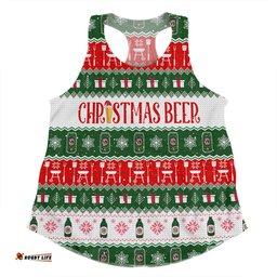Australia Christmas Custom Women Racerback Singlet - Ugly Christmas Beer Women Racerback Singlet