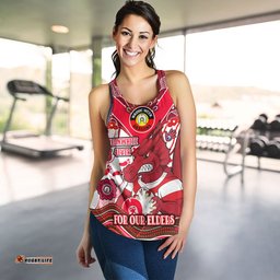 St. George Illawarra Dragons Naidoc Week Custom Women Racerback Tank - For Our Elders Home Jersey Tank