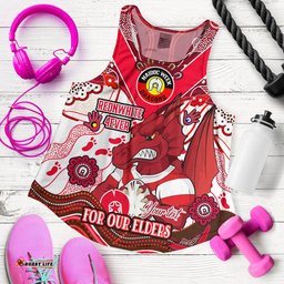 St. George Illawarra Dragons Naidoc Week Custom Women Racerback Tank - For Our Elders Home Jersey Tank