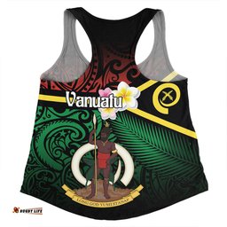 Amazing Aussie Australia South Sea Islanders Vanuatu Special Original Flag In Polynesian Style Women Tank Top