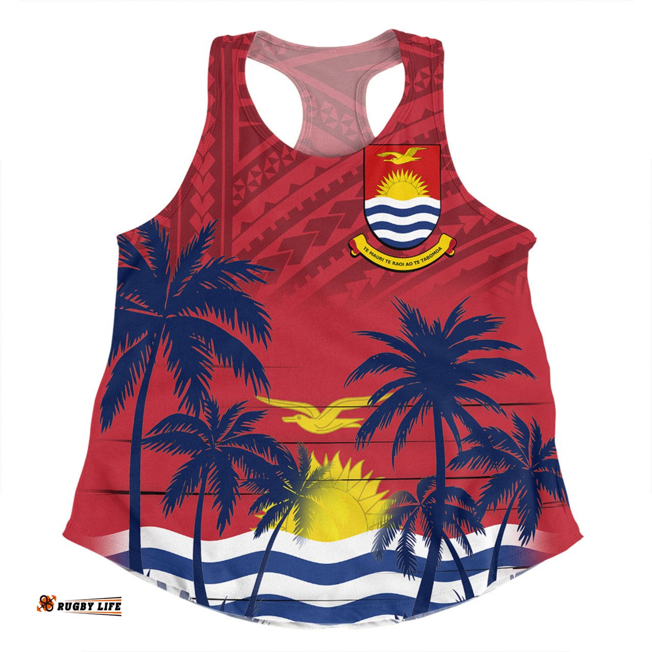 Amazing Aussie Australia South Sea Islanders Gilbert Islands In Polynesian Pattern With Coconut Trees Women Tank Top