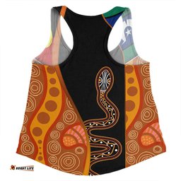 Amazing Aussie Australia Aboriginal Custom Indigenous Rainbow Serpent Inspired Women Tank Top