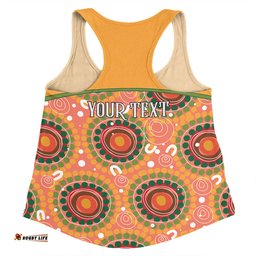 Amazing Aussie Australia Aboriginal Custom Abstract Seamless Pattern With Aboriginal Inspired Women Tank Top