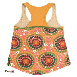 Amazing Aussie Australia Aboriginal Custom Abstract Seamless Pattern With Aboriginal Inspired Women Tank Top