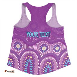 Amazing Aussie Australia Aboriginal Custom Purple Aboriginal Dot Women Tank Top
