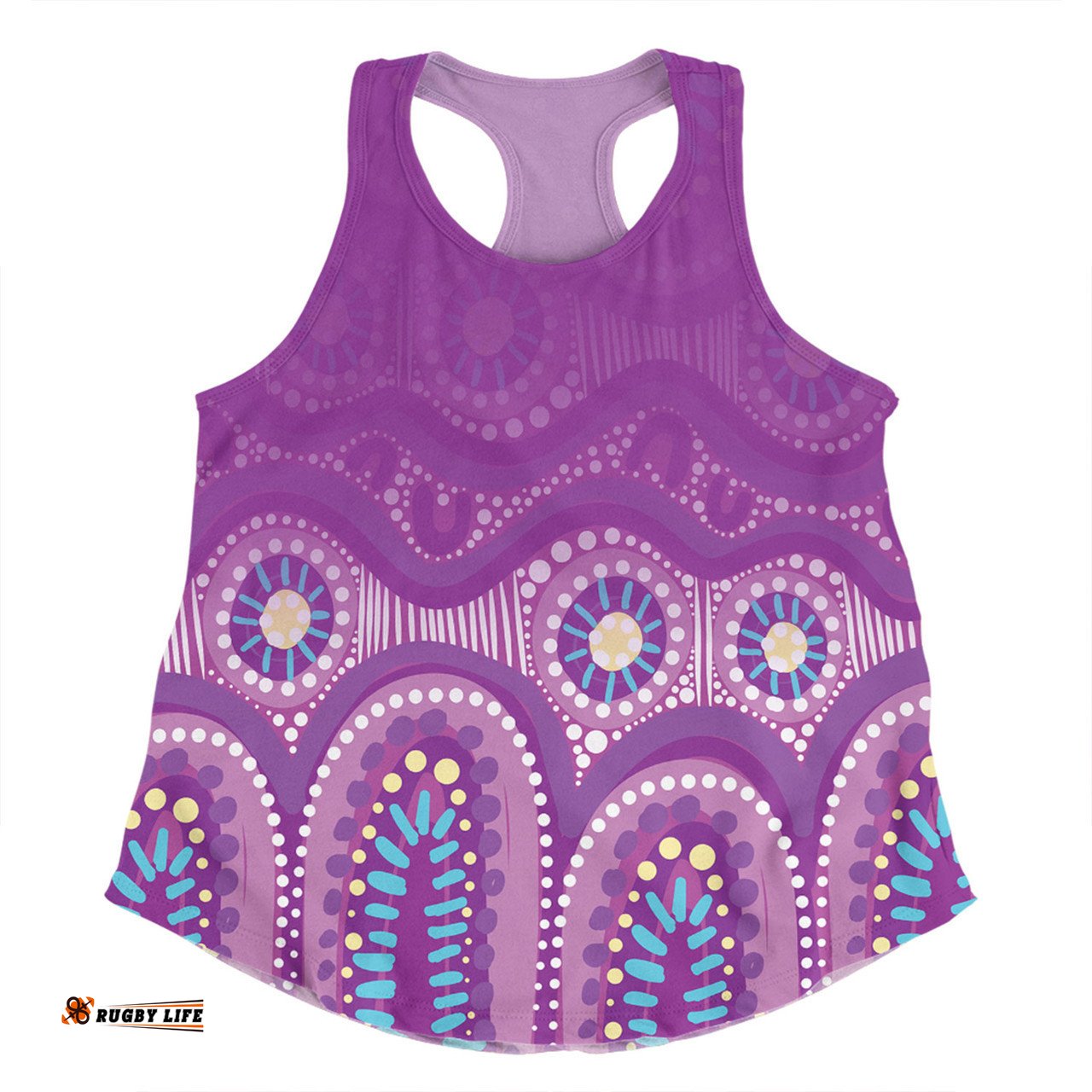 Amazing Aussie Australia Aboriginal Custom Purple Aboriginal Dot Women Tank Top