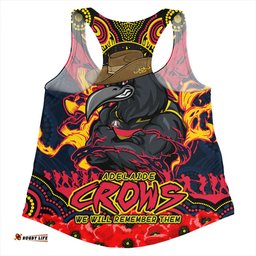 Amazing Aussie Adelaide Crows Ripped Legacy Of The Game The ANZAC Spirit Lives On Women Tank Top
