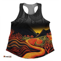 Amazing Aussie Australia Aboriginal Custom Rainbow Serpent Dreamtime Land Art Inspired Women Tank Top