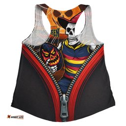 Amazing Aussie Adelaide Crows Halloween Night Reaper Zipper Women Tank Top