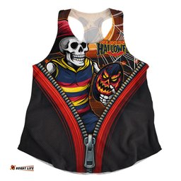 Amazing Aussie Adelaide Crows Halloween Night Reaper Zipper Women Tank Top