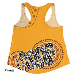 Amazing Aussie Australia Aboriginal Custom Orange Rainbow Serpent Dreaming Inspired Women Tank Top