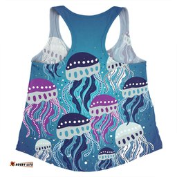 Amazing Aussie Australia Aboriginal Aboriginal Art Painting With Jellyfish Women Tank Top