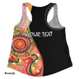 Amazing Aussie Australia Aboriginal Custom Aboriginal Art Style Abstract Women Tank Top