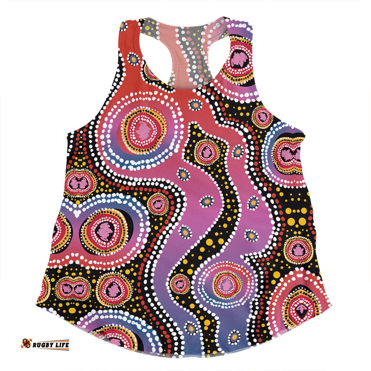 Amazing Aussie Australia Aboriginal Aboriginal Background Featuring Dot Design Women Tank Top