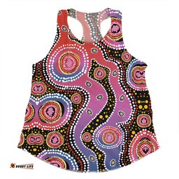 Amazing Aussie Australia Aboriginal Aboriginal Background Featuring Dot Design Women Tank Top