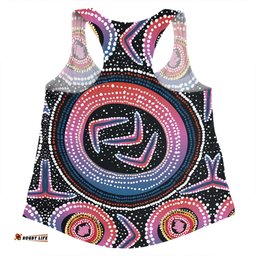 Amazing Aussie Australia Aboriginal Aboriginal Boomerang Dot Art Women Tank Top