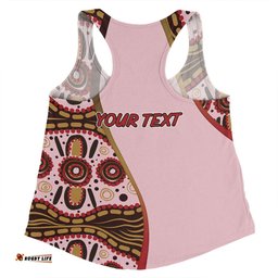 Amazing Aussie Australia Aboriginal Custom Aboriginal Inspired With Pink Background Women Tank Top