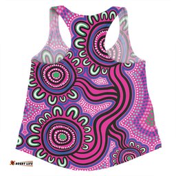 Amazing Aussie Australia Aboriginal Dot Patterns From Indigenous Australian Culture Women Tank Top