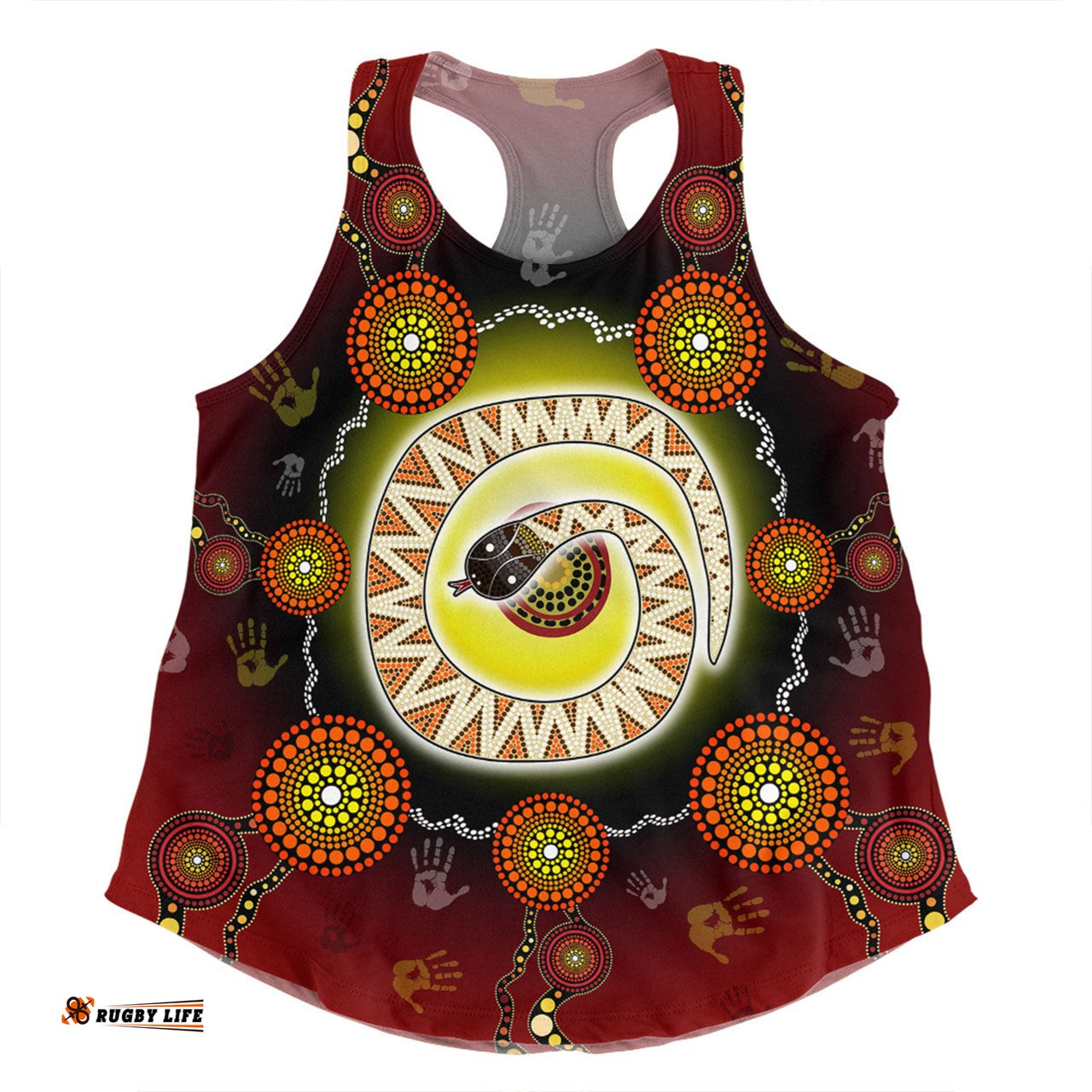 Amazing Aussie Australia Aboriginal Custom The Rainbow Serpent Dreaming Spirit Art Women Tank Top