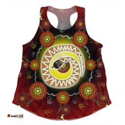 Amazing Aussie Australia Aboriginal Custom The Rainbow Serpent Dreaming Spirit Art Women Tank Top