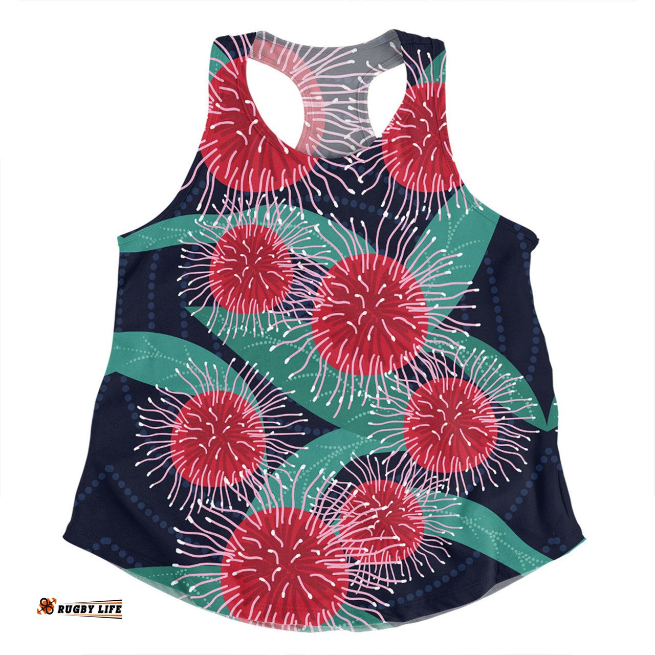 Amazing Aussie Australia Aboriginal Australian Hakea Flower Artwork Women Tank Top